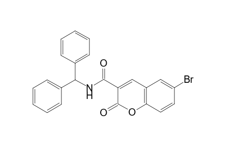 6-Bromanyl-N-(diphenylmethyl)-2-oxidanylidene-chromene-3-carboxamide