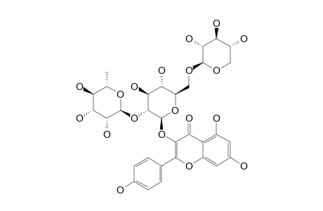 KAEMPFEROL-3-O-(2-O-ALPHA-L-RHAMNOPYRANOSYL-6-O-BETA-D-XYLOPYRANOSYL-BETA-D-GLUCOPYRANOSIDE)
