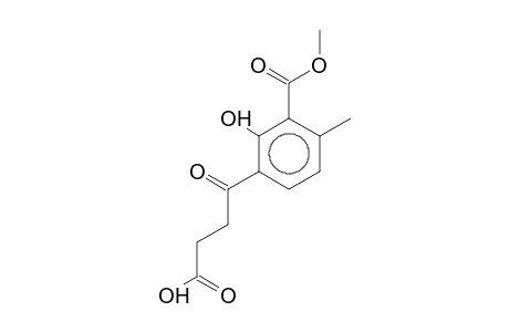 3-(3-Carboxy-propionyl)-2-hydroxy-6-methyl-benzoic acid, methyl ester