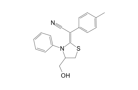 2-(1-Cyano-1-(4-tolyl))methylene-4-hydroxymethyl-3-phenylthiazolidine