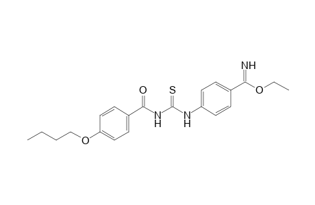 p-[3-(p-butoxybenzoyl)-2-thioureido]benzimidic acid, ethyl ester