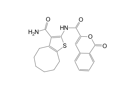 N-[3-(aminocarbonyl)-4,5,6,7,8,9-hexahydrocycloocta[b]thien-2-yl]-1-oxo-1H-2-benzopyran-3-carboxamide