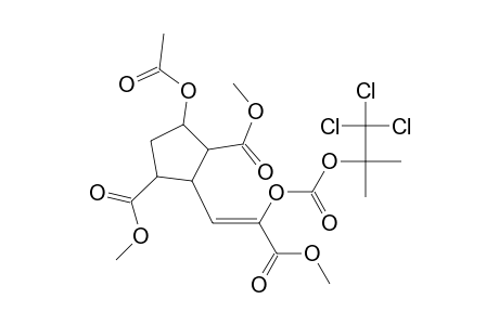 Dimethyl 1-acetoxy-3-[2-(methoxycarbonyl)-2-[((2,2,2-trichloro-1,1-dimethylethoxy)carbonyl)oxy]ethenyl]cyclopentane-2,4-dicarboxylate