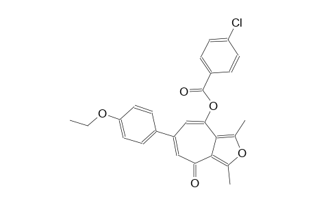 6-(4-ethoxyphenyl)-1,3-dimethyl-4-oxo-4H-cyclohepta[c]furan-8-yl 4-chlorobenzoate