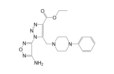 1H-1,2,3-triazole-4-carboxylic acid, 1-(4-amino-1,2,5-oxadiazol-3-yl)-5-[(4-phenyl-1-piperazinyl)methyl]-, ethyl ester