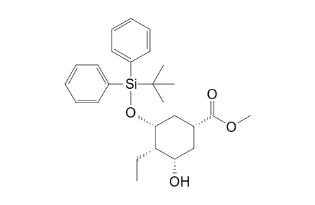 (1R,3R,4S,5S)-3-(tert-Butyl-diphenyl-silanyloxy)-4-ethyl-5-hydroxy-cyclohexanecarboxylic acid methyl ester
