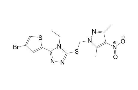 5-(4-bromo-2-thienyl)-4-ethyl-4H-1,2,4-triazol-3-yl (3,5-dimethyl-4-nitro-1H-pyrazol-1-yl)methyl sulfide