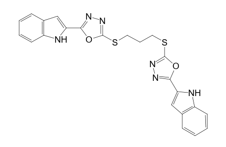 Bis(5-(1H-indol-2-yl)-1,3,4-oxadiazol-2-ylsulfanyl)-1,3-propane