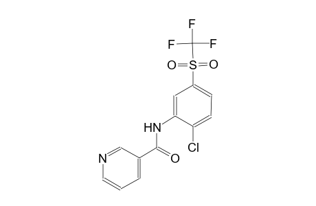 3-pyridinecarboxamide, N-[2-chloro-5-[(trifluoromethyl)sulfonyl]phenyl]-