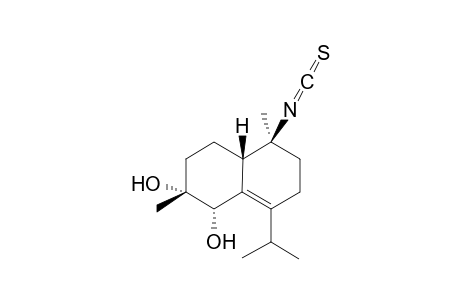 1,6(S)-Dimethyl-4-isopropyl-5,6(R)-dihydroxy-1,2,3,5,6,7,8,9-octahydronaphthalene-1(R / S)-isothiocyanate