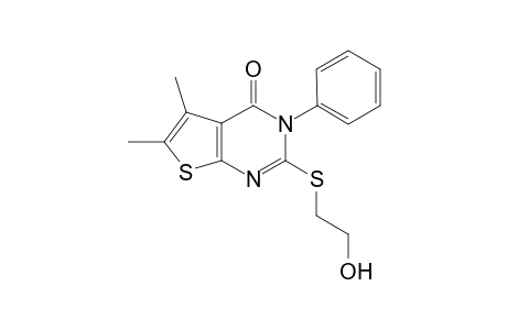2-[(2-hydroxyethyl)sulfanyl]-5,6-dimethyl-3-phenyl-3H,4H-thieno[2,3-d]pyrimidin-4-one