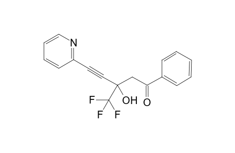 3-Hydroxy-1-phenyl-5-(pyridin-2-yl)-3-(trifluoromethyl)pent-4-yn-1-one
