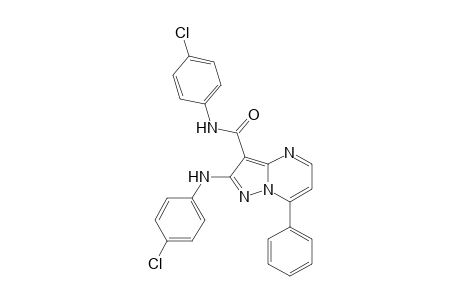 N-(4-Chlorophenyl)-2-[(4-chlorophenyl)amino]-7-phenylpyrazolo-[1,5-a]pyrimidine-3-carboxamide