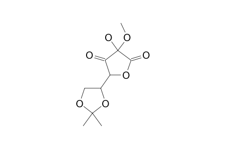5-(2,2-dimethyl-1,3-dioxolan-4-yl)-3-hydroxy-3-methoxy-tetrahydrofuran-2,4-quinone
