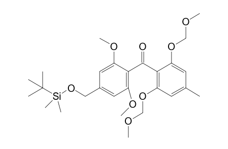 (2,6-bis(methoxymethoxy)-4-methylphenyl)(4-(((tert-butyldimethylsilyl)oxy)methyl)-2,6-dimethoxyphenyl)methanone