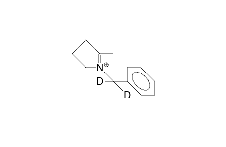 2-Methyl-1-(2-xylyl-dideuterio-methyl)-1-pyrrolinium cation