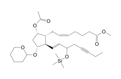 9-O-Acetyl-17,18-didehydro-11-O-(tetrahydropyran-2-yl)-15-trimethylsilylPGF(3.alpha.) methyl ester
