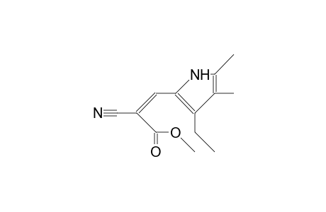 Methyl-E-3-(2,3-dimethyl-4-ethyl-pyrrol-5-yl)-2-cyanopropenoate
