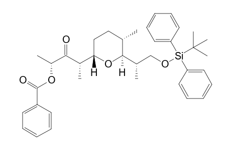 (1R,3S)-3-((2S,5S,6S)-6-{(1S)-2-[(tert-Butyldiphenylsilyl)oxy]-1-methylethyl}-5-methyltetrahydro-2H-pyran-2-yl)-1-methyl-2-oxobutylbenzoate