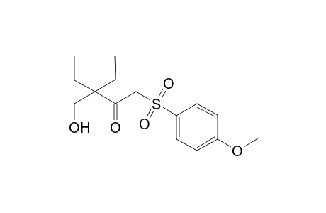 3,3-Diethyl-4-hydrloxy-1-[(4-methoxyphenyl)sulfonyl]-2-butanone