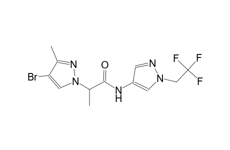 2-(4-bromo-3-methyl-1H-pyrazol-1-yl)-N-[1-(2,2,2-trifluoroethyl)-1H-pyrazol-4-yl]propanamide