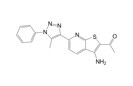 1-(3-Amino-6-(5-methyl-1-phenyl-1H-1,2,3-triazol-4-yl)thieno[2,3-b]pyridin-2-yl)ethanone