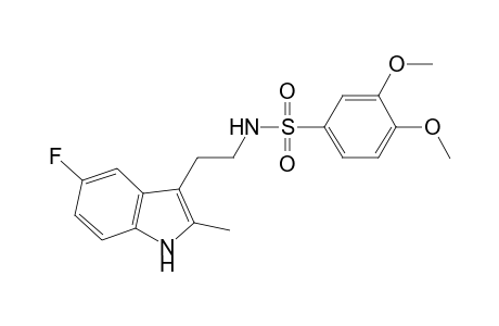 N-[2-(5-fluoranyl-2-methyl-1H-indol-3-yl)ethyl]-3,4-dimethoxy-benzenesulfonamide