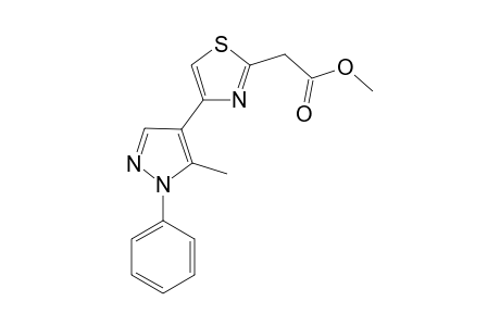 2-[4-(5-methyl-1-phenyl-4-pyrazolyl)-2-thiazolyl]acetic acid methyl ester