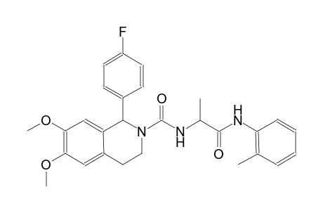 2(1H)-isoquinolinecarboxamide, 1-(4-fluorophenyl)-3,4-dihydro-6,7-dimethoxy-N-[(1S)-1-methyl-2-[(2-methylphenyl)amino]-2-oxoethyl]-