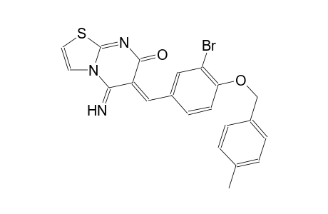 (6Z)-6-{3-bromo-4-[(4-methylbenzyl)oxy]benzylidene}-5-imino-5,6-dihydro-7H-[1,3]thiazolo[3,2-a]pyrimidin-7-one