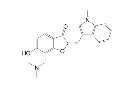 3(2H)-benzofuranone, 7-[(dimethylamino)methyl]-6-hydroxy-2-[(1-methyl-1H-indol-3-yl)methylene]-, (2E)-