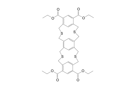5,7,23,25-tetrakis( Ethoxycarbonyl)-2,11,20,29-tetrathia[3.3](1,3)(1,3)-[3.3](4,6)(1,3)benzeno<3>phane