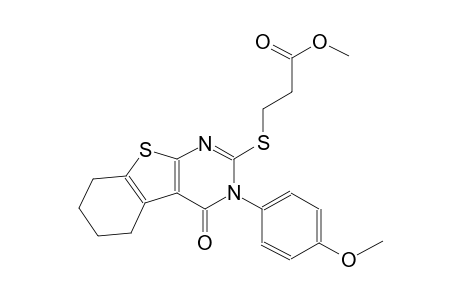 methyl 3-{[3-(4-methoxyphenyl)-4-oxo-3,4,5,6,7,8-hexahydro[1]benzothieno[2,3-d]pyrimidin-2-yl]sulfanyl}propanoate