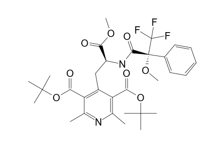 #-32-(R)-MOSHER-AMIDE;(2'S,2''R)-4-[2'-METHOXYCARBONYL-2'-(3'',3'',3''-TRIFLUORO-2''-METHOXY-2''-PHENYL-PROPIONYLAMINO)-ETHYL]-2,6-DIMETHYL-PYRIDINE-3,5-DICARBOXYLIC