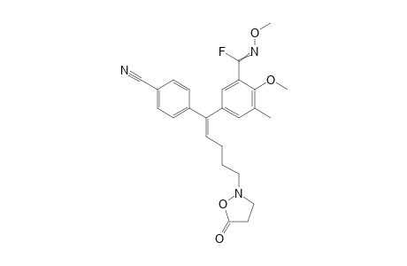 5-[(1Z)-1-(4-Cyanophenyl)-5-(2-oxo-1,3-oxazolidin-3-yl)pent-1-en-1-yl]-N,2-dimethoxy-3-methylbenzenecarboximidoyl Fluoride