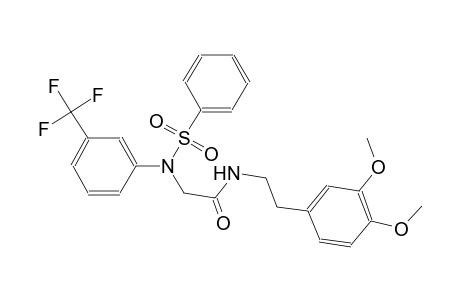 N-[2-(3,4-dimethoxyphenyl)ethyl]-2-[(phenylsulfonyl)-3-(trifluoromethyl)anilino]acetamide