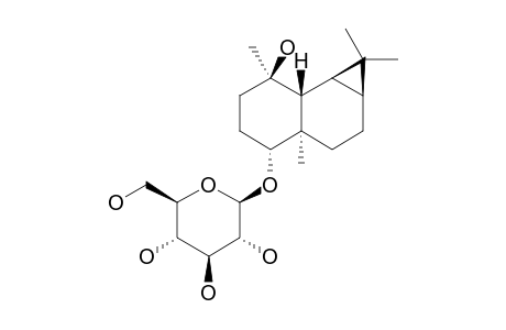 PUMILASIDE-B;(1S,4S,5R,6R,7R,10S)-1,4-DIHYDROXY-MAALIANE-1-O-BETA-D-GLUCOPYRANOSIDE