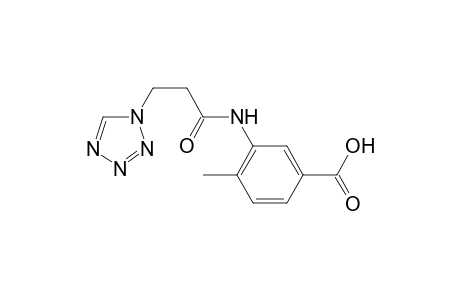 Benzoic acid, 4-methyl-3-[[1-oxo-3-(1H-1,2,3,4-tetrazol-1-yl)propyl]amino]-