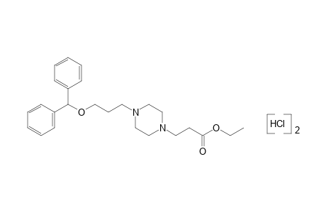 4-[3-(diphenylmethoxy)propyl]-1-piperazinepropionic acid, ethyl ester, dihydrochloride