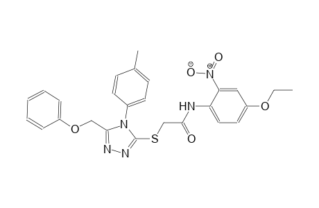 N-(4-ethoxy-2-nitrophenyl)-2-{[4-(4-methylphenyl)-5-(phenoxymethyl)-4H-1,2,4-triazol-3-yl]sulfanyl}acetamide