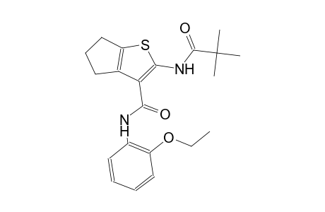 4H-cyclopenta[b]thiophene-3-carboxamide, 2-[(2,2-dimethyl-1-oxopropyl)amino]-N-(2-ethoxyphenyl)-5,6-dihydro-