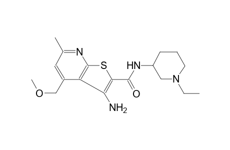 3-Amino-4-methoxymethyl-6-methyl-thieno[2,3-b]pyridine-2-carboxylic acid (1-ethyl-piperidin-3-yl)-amide