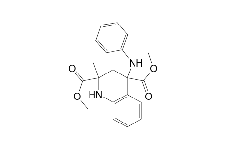 2,4-Quinolinedicarboxylic acid, 1,2,3,4-tetrahydro-2-methyl-4-(phenylamino)-, dimethyl ester, cis-