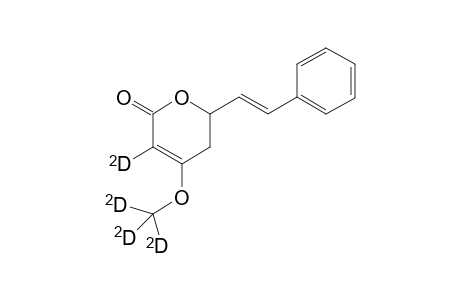 3-Deuterio-4-trideuterialmethoxy-2-oxo-6-styryl-5,6-dihydro(2H)pyran or 3-D-trideuteromethyl-kawain