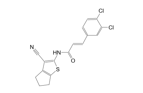 (2E)-N-(3-cyano-5,6-dihydro-4H-cyclopenta[b]thien-2-yl)-3-(3,4-dichlorophenyl)-2-propenamide
