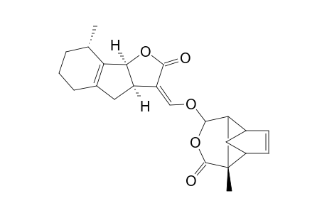 8(S)-Methyl-3-[[(6'(S)-methyl-5'-oxo-4'-oxatricyclo[5.2.1.0(2',6')]dec-8'-en-3'(R)-yl)oxy]methylene]-3,3a(R),4,5,6,7,8,8b(S)-octehydroindeno[1,2-b]furan-2-one