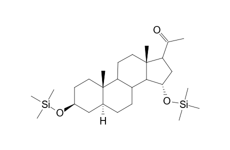 Bis(trimethylsilyl) derivative of 5.alpha.-Pregnan-3.alpha.,15.alpha.-diol-20-one