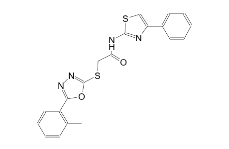 2-{[5-(2-methylphenyl)-1,3,4-oxadiazol-2-yl]sulfanyl}-N-(4-phenyl-1,3-thiazol-2-yl)acetamide