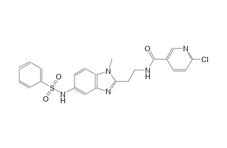 3-pyridinecarboxamide, 6-chloro-N-[2-[1-methyl-5-[(phenylsulfonyl)amino]-1H-benzimidazol-2-yl]ethyl]-