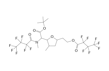 2-(2-heptafluoropropylcarbonyloxyethyl)-4-methyl-5-(1-butoxycarbonyl-1-N-methyl-N-heptafluoropropylcarbonylamino)-methyl-1-oxa-cyclopentane